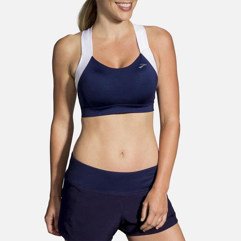 Brooks Womens Uplift Crossback Running Bra - Blue (820519-WLJ)